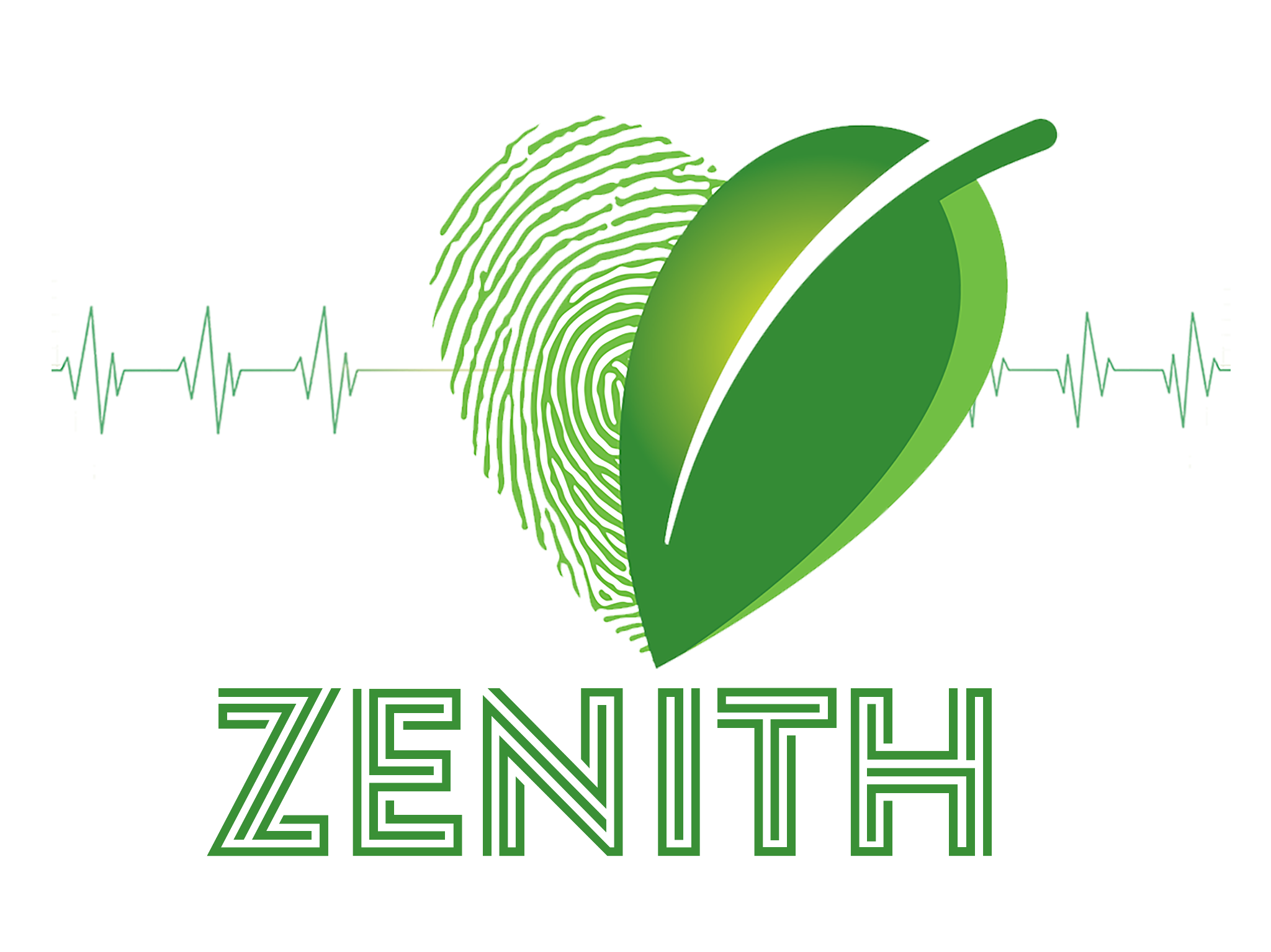 ZENITH leaf, fingerprint and heartbeat logo
